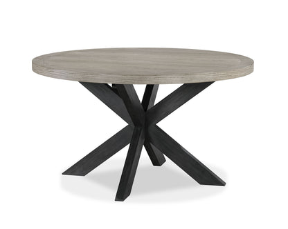 Stevens - Round Dining Table - Charcoal & Gray