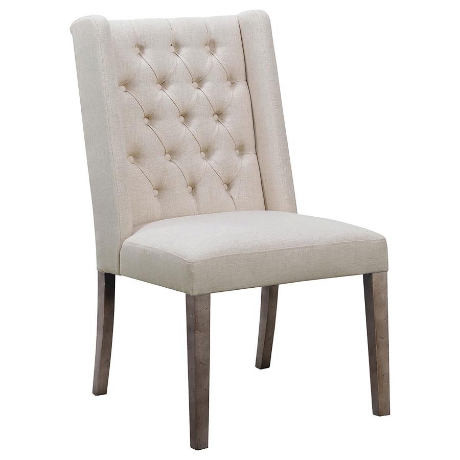 Bexley - Fabric Upholstered Dining Side Chair (Set of 2) - Beige