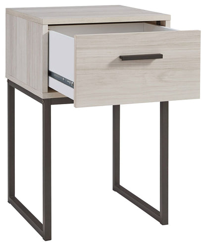 Socalle - Light Natural - One Drawer Night Stand - Vinyl-Wrapped