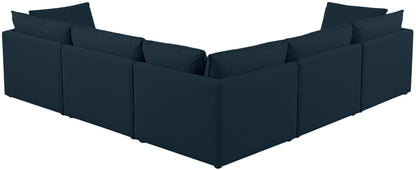 Mackenzie - Modular Sectional 5 Piece - Navy - Modern & Contemporary