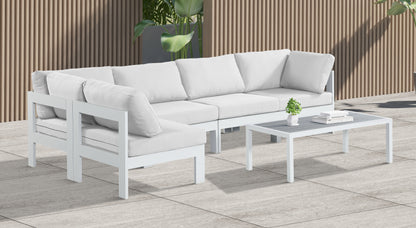 Nizuc - Outdoor Patio Modular Sectional - White - Fabric