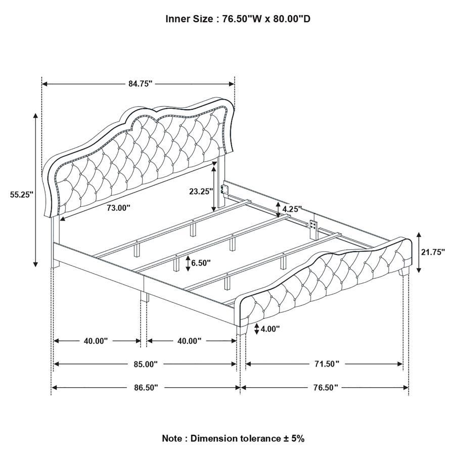 Bella - Upholstered Panel Bed