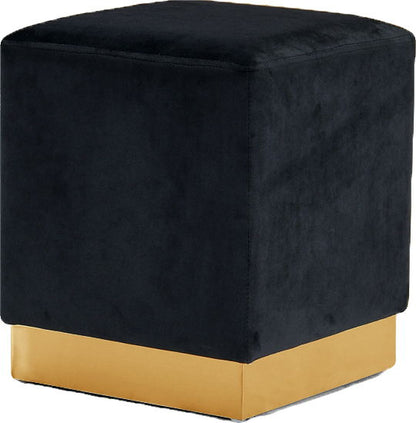 Jax - Stool Ottoman with Gold Base