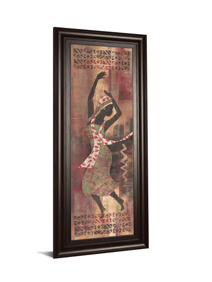 Graceful Reflection Il By Maria Donovan - Framed Print Wall Art - Red