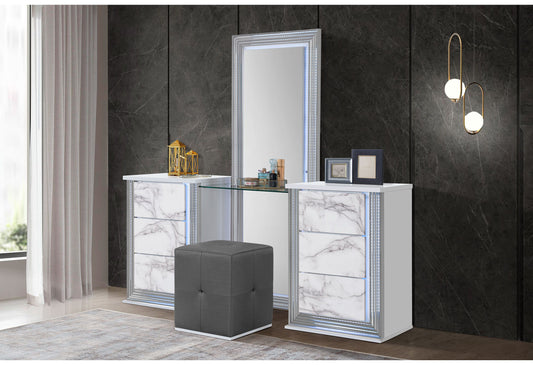 Ylime - Marble Vanity Set - White