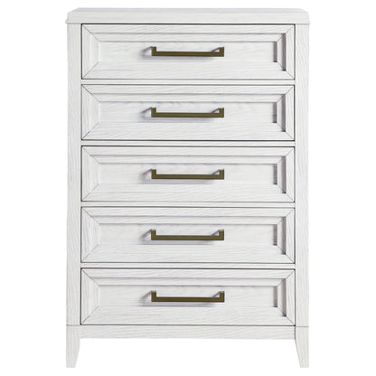 Marielle - 5-Drawer Bedroom Chest - Distressed White