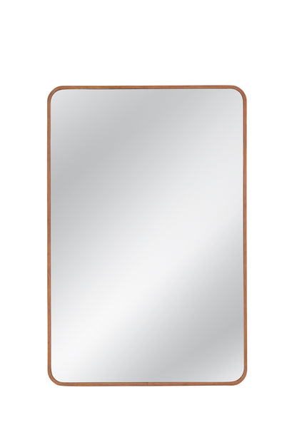 Heather - Rectangle Wall Mirror - Light Brown