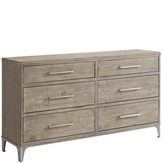 Intrigue - Six Drawer Dresser - Light Brown