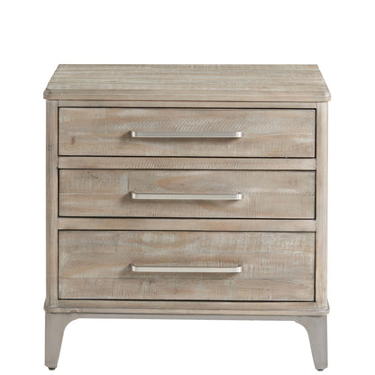 Intrigue - Three Drawer Nightstand - Light Brown