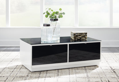 Gardoni - White / Black - Rectangular Cocktail Table