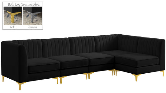 Alina - Modular Sectional 5 Piece - Black