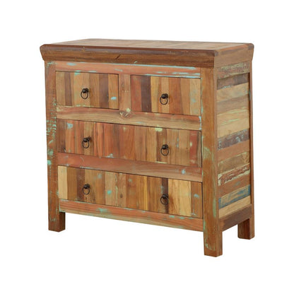 Harper - 4-Drawer Solid Reclaimed Wood Accent Cabinet - Brown