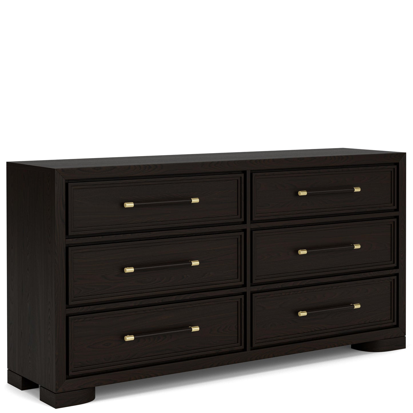 Lydia - Six Drawer Dresser - Dark Brown