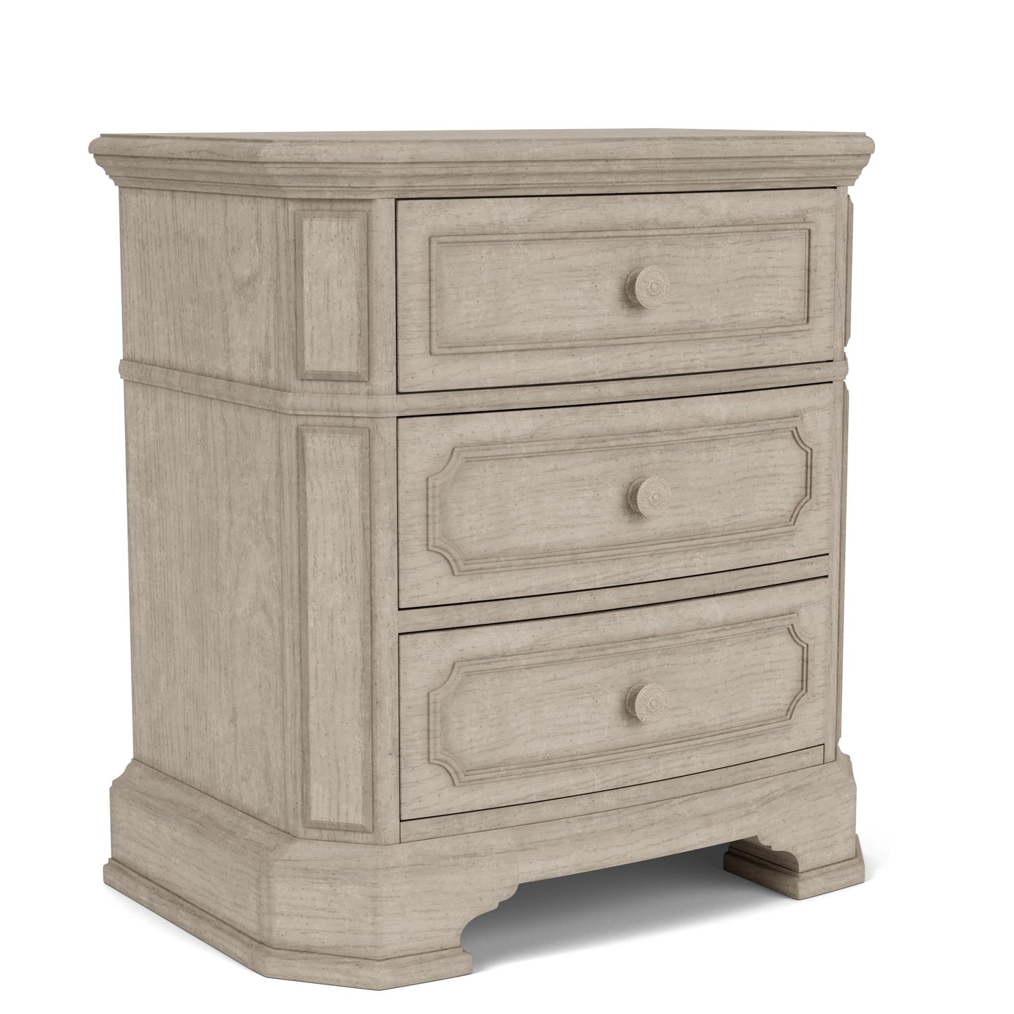 Kensington - Three Drawer Nightstand - Beige