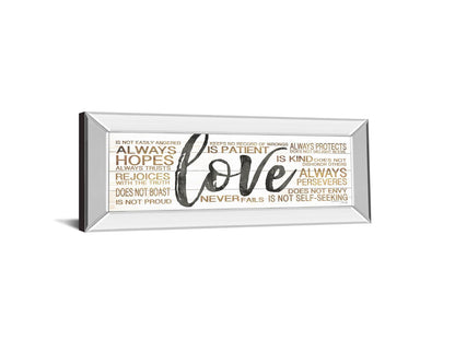 Love By Marla Rae - Mirror Framed Print Wall Art - White