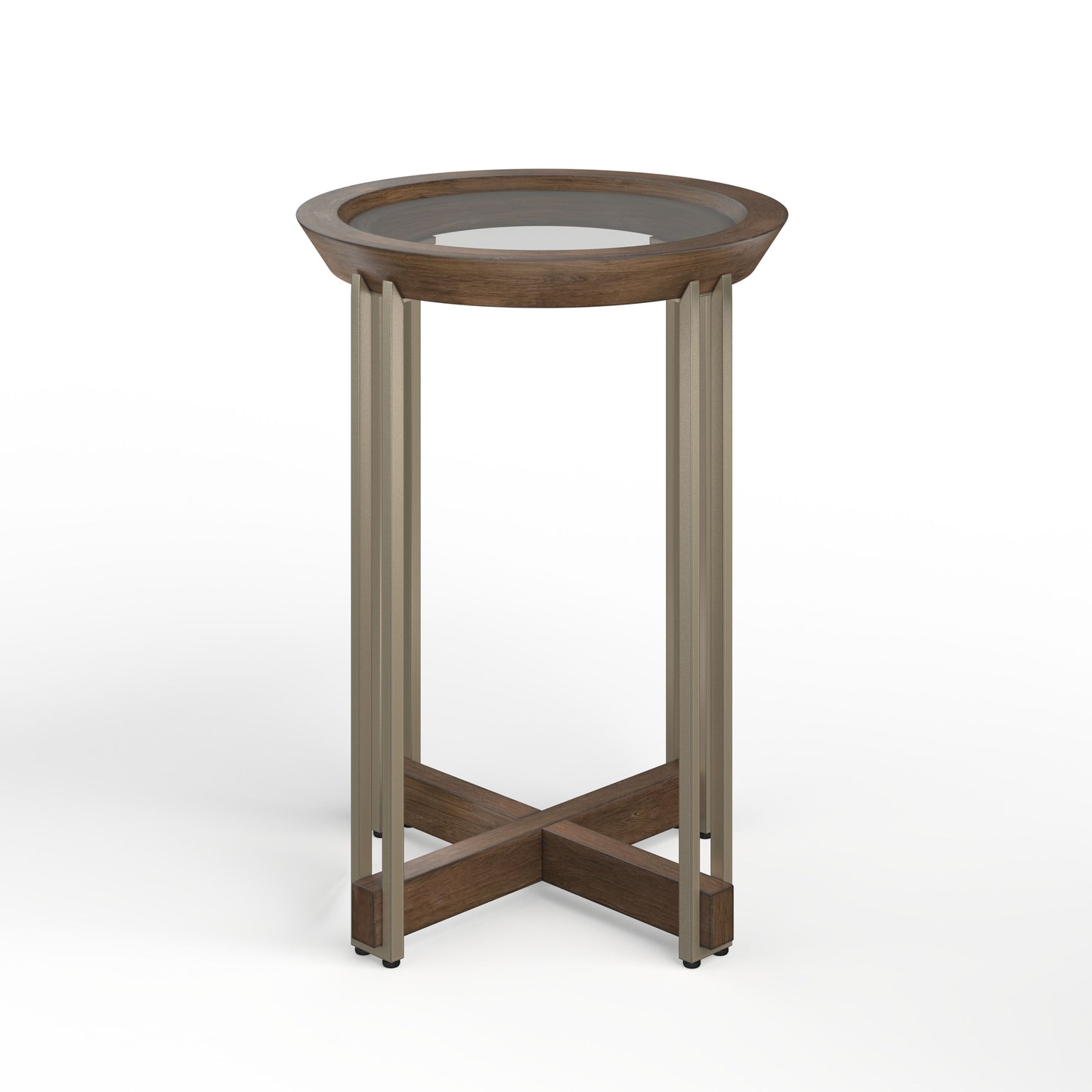 Elora - Round Accent Table - Walnut