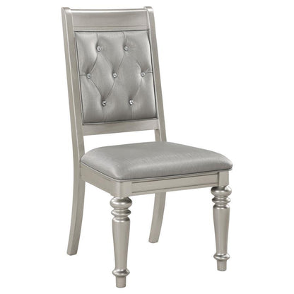 Bling Game - Dining Side Chair (Set of 2) - Metallic Platinum