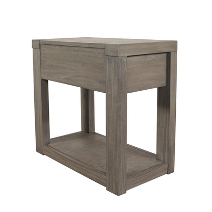 Riata - Chairside Table - Gray Wash