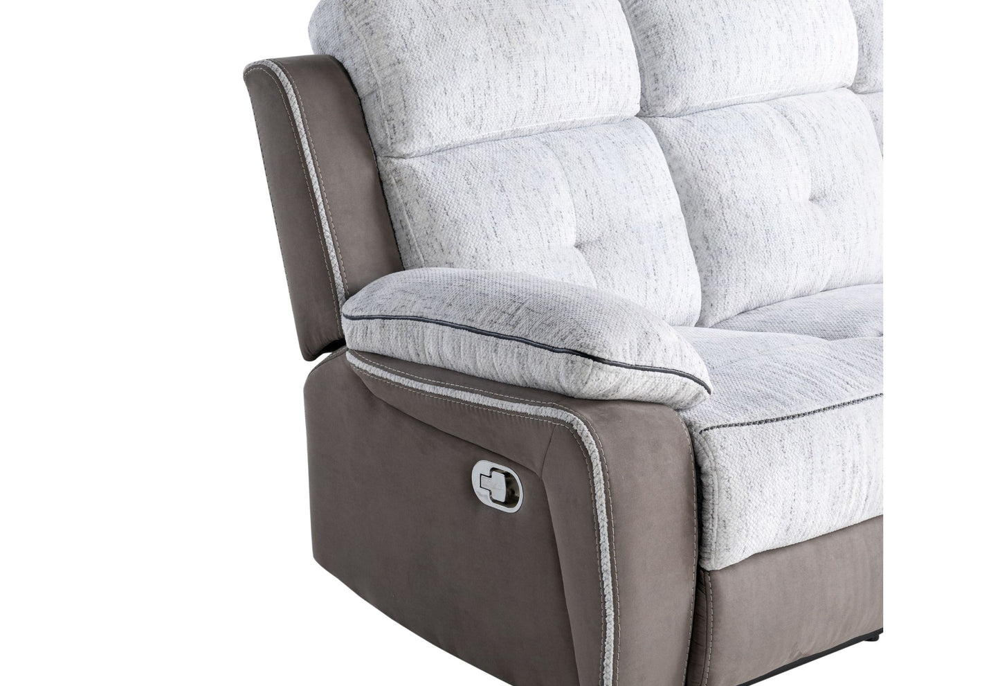 Bryson - 30 Reclining Sofa / Reclining Loveseat / Glider Recliner - Dark Gray / Light Gray