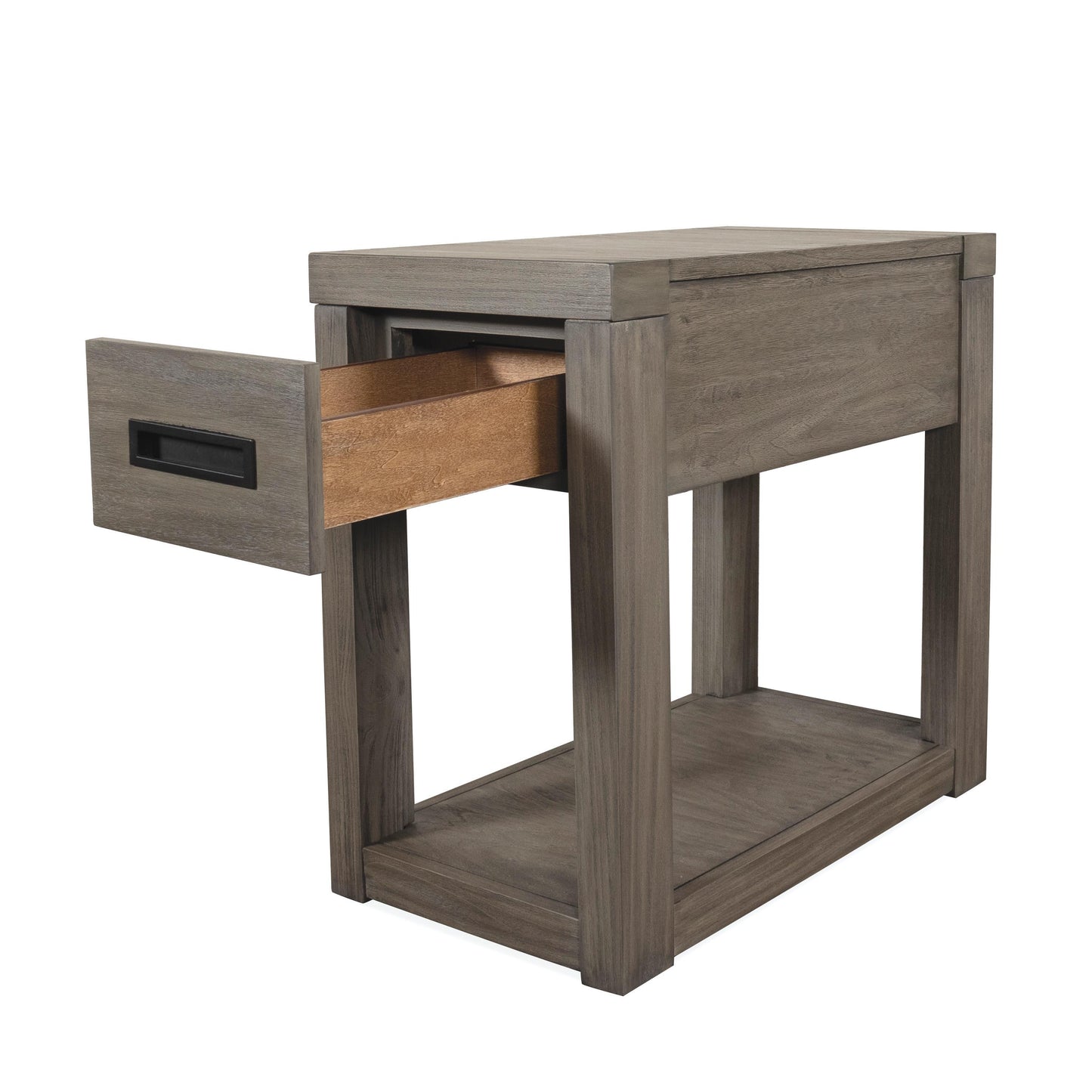 Riata - Chairside Table - Gray Wash