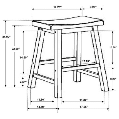 Durant - Wood Backless Counter Stool (Set of 2)