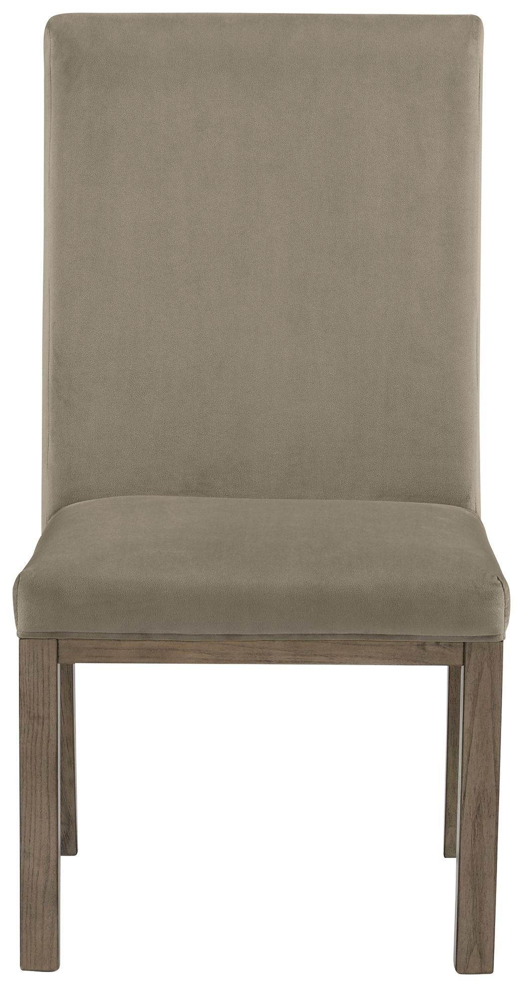 Chrestner - Gray / Brown - Dining Uph Side Chair (Set of 2)