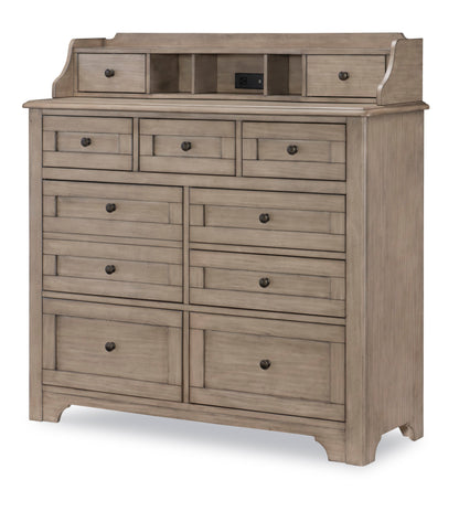 Farm House - Desk Hutch Bureau Gallery - Light Brown