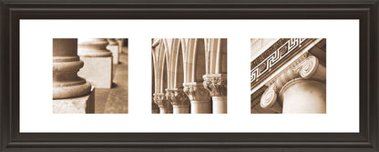 Architectural Triptych I By Tony Koukos - Framed Print Wall Art - Beige