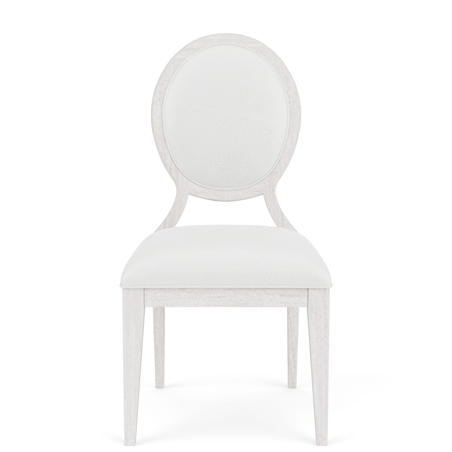 Hepburn - Oval Back Upholstered Side Chair (Set of 2) 2" - White