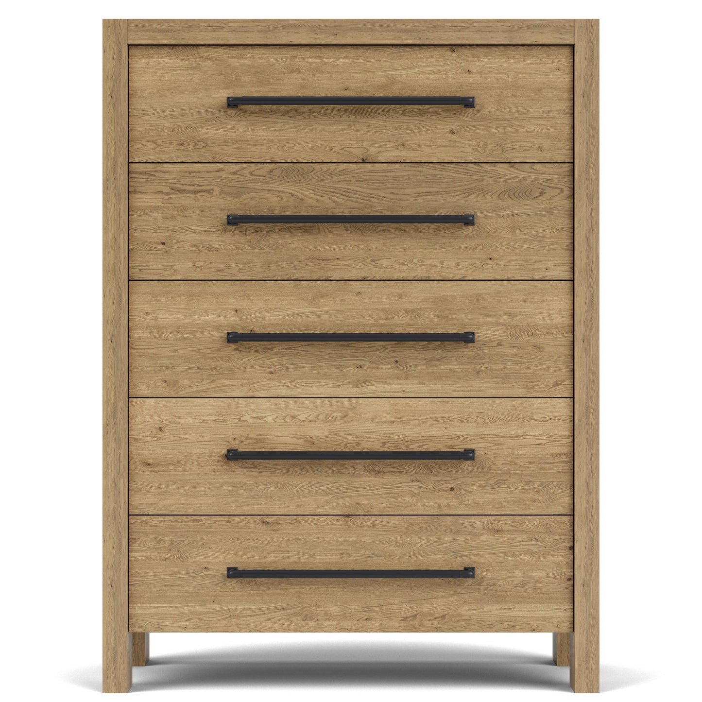 Davie - 5 - Drawer Chest - Light Brown