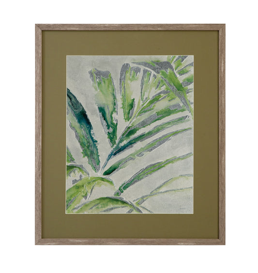 Green Palm - I Framed Print - Green