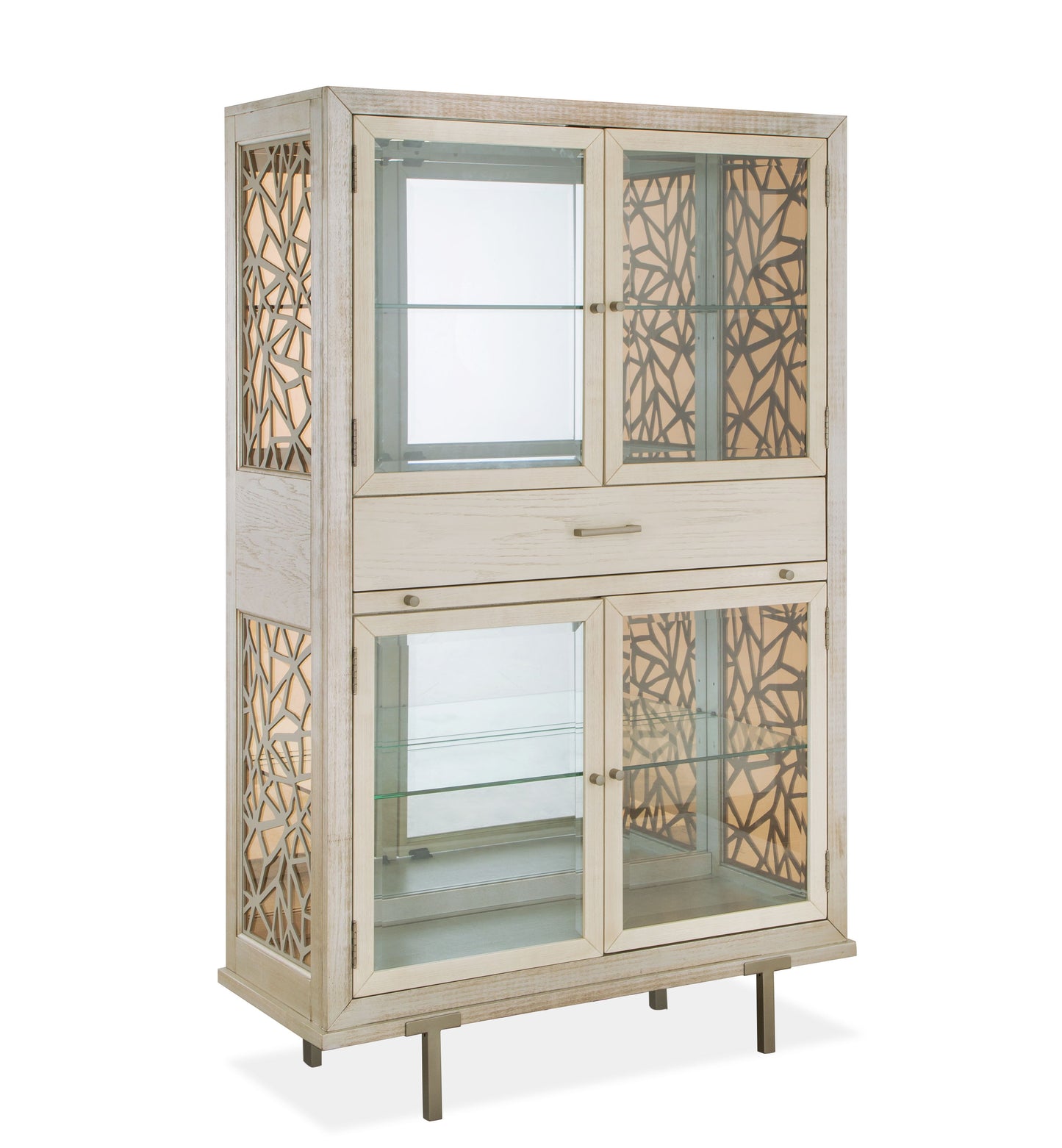 Lenox - Display Cabinet - Warm Silver