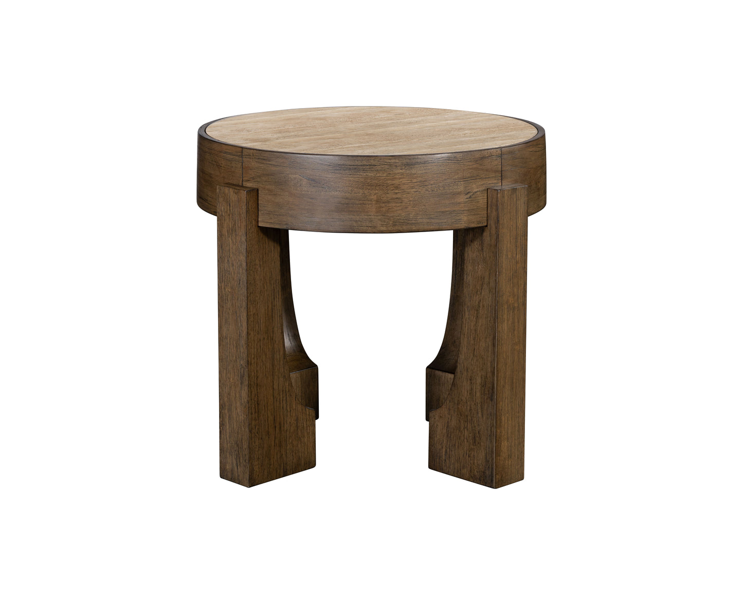 Canyon - End Table - Espresso / Travertine