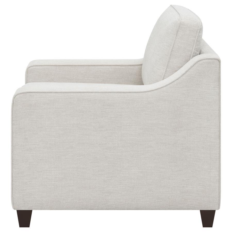 Christine - Upholstered Sloped Arm Accent Chair - Beige