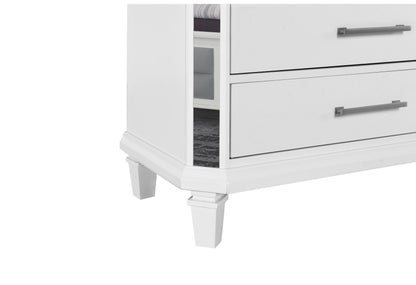 Marco - Dresser With LED 3D Mirror - Metallic White