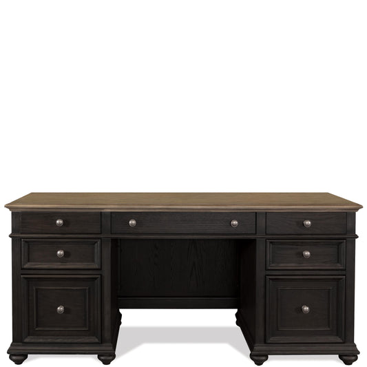 Regency - Credenza - Antique Oak / Matte Black