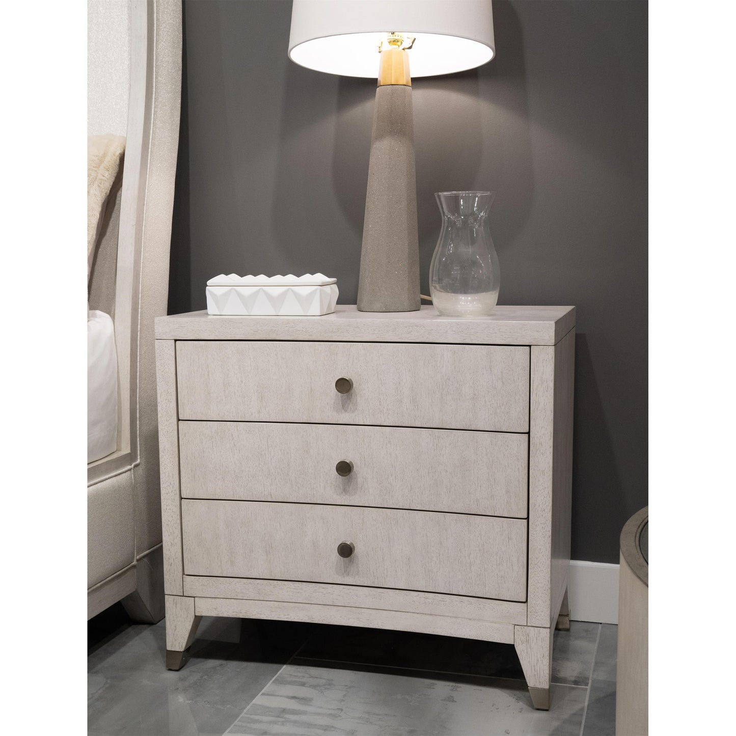 Hepburn - 3-Drawer Nightstand - White