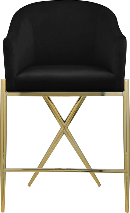 Xavier - Counter Stool with Gold Legs