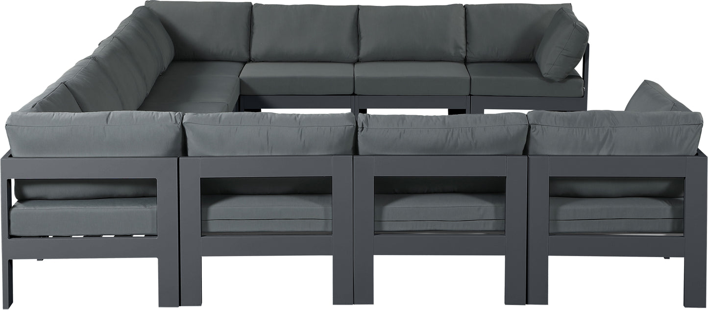 Nizuc - Outdoor Patio Modular Sectional 11 Piece - Grey