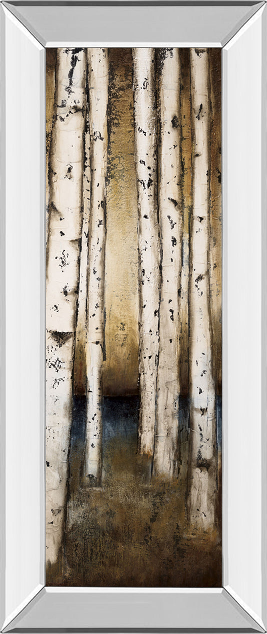 Birch Landing III By St Germain - Mirror Framed Print Wall Art - White