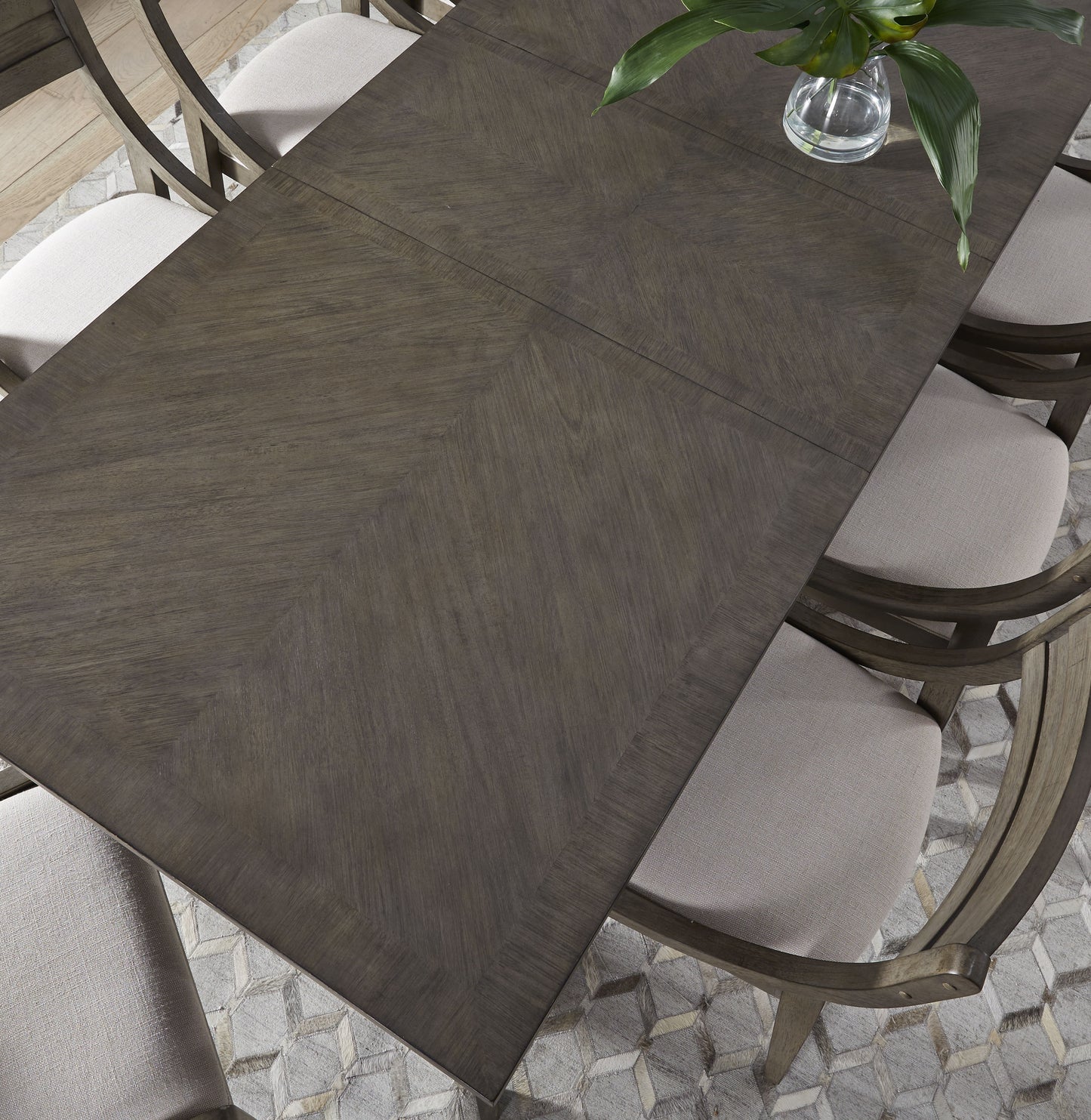 Greystone - Rect. Leg Table - Dark Brown