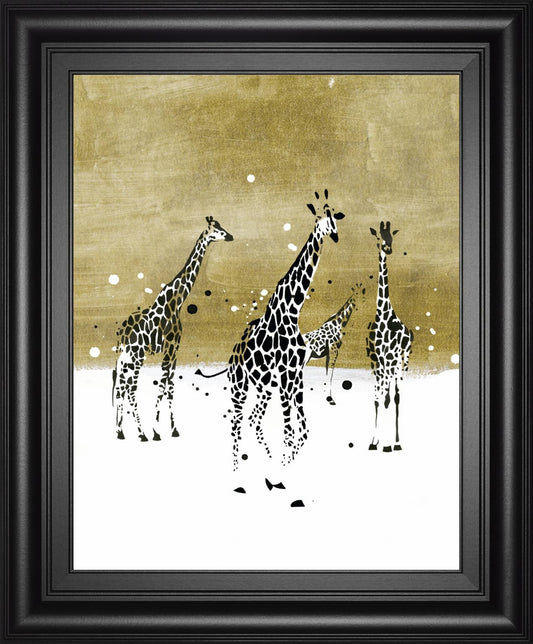 22x26 Spotted Giraffe II By Annie Warren - Light Brown