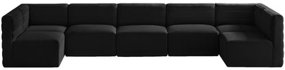 Quincy - Modular Sectional 7 Piece - Black - Fabric