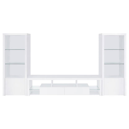 Jude - 3 Piece TV Entertainment Center - White High Gloss