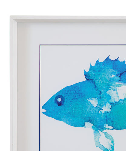 Watercolor Fish - Framed Print (Set of 2) - Blue