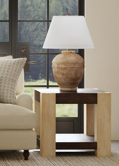 Harmony - End Table - Carbon Mindi / Blonde Acacia