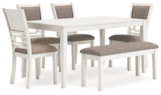 Erinberg - Antique White - Dining Room Table Set (Set of 6)