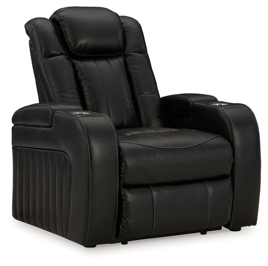 Caveman Den - Midnight - Power Recliner/ Adj Headrest