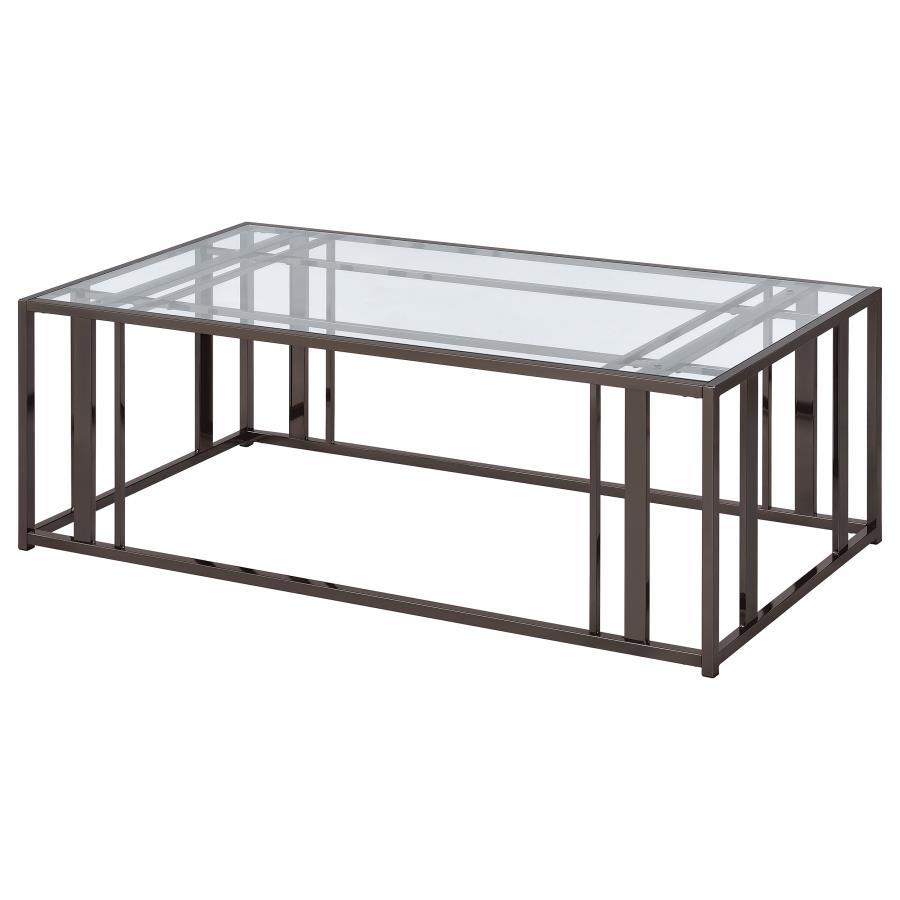 Adri - Rectangular Glass Top Coffee Table