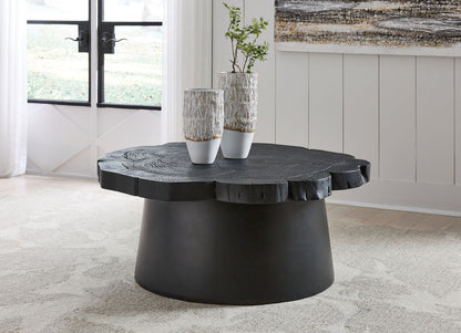 Wimbell - Black - Round Cocktail Table